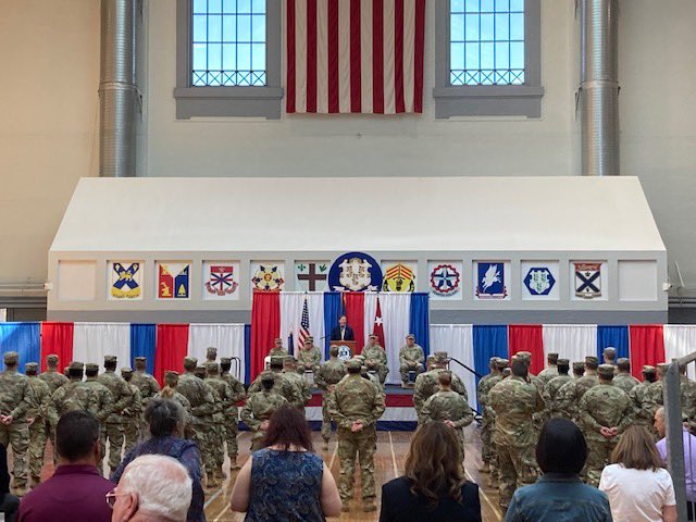 U.S. Senator Richard Blumenthal (D-CT) attended a ceremony welcoming home members of the Connecticut National Guard’s 1-169th Aviation Regiment.